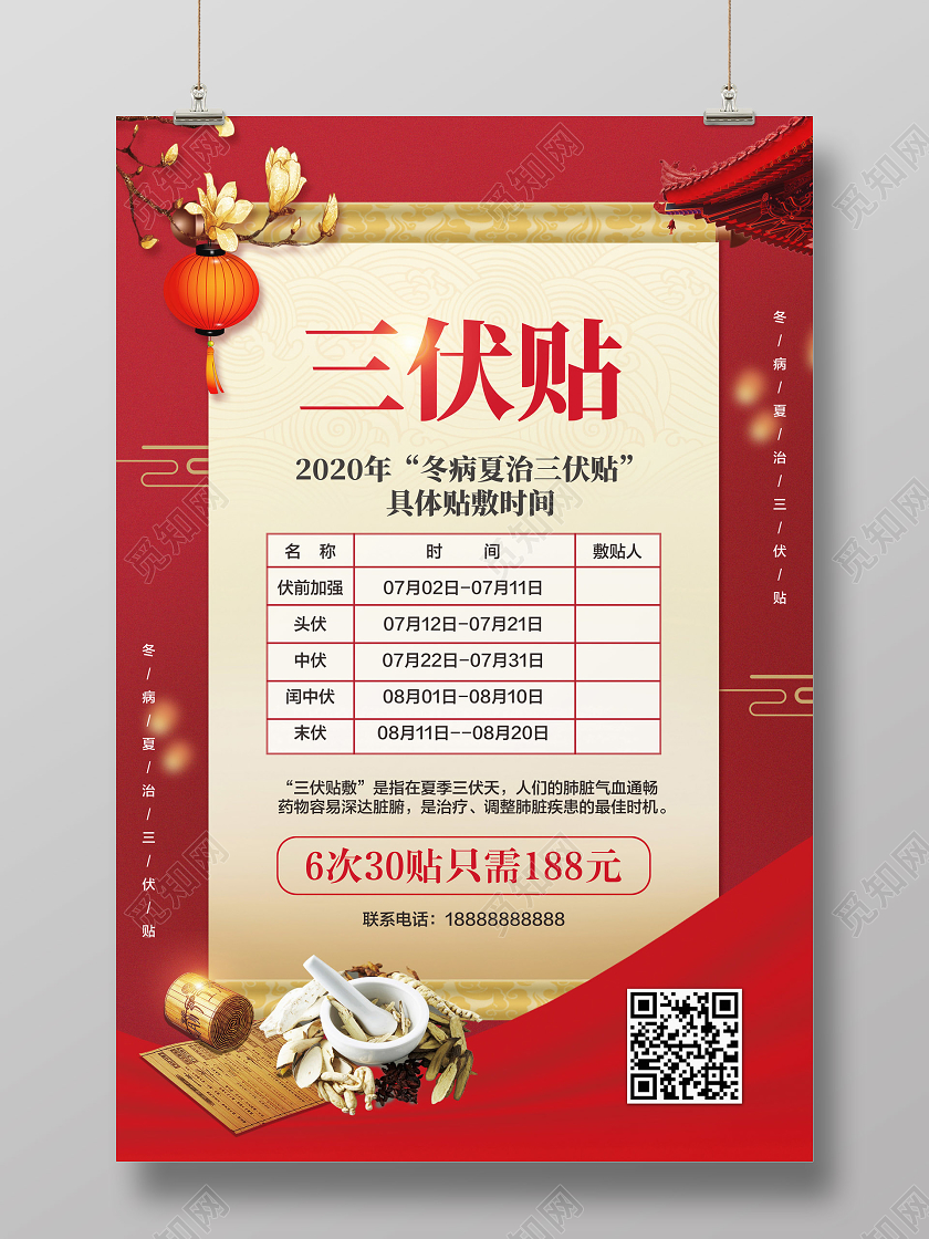 4、北京同仁堂三伏貼價格